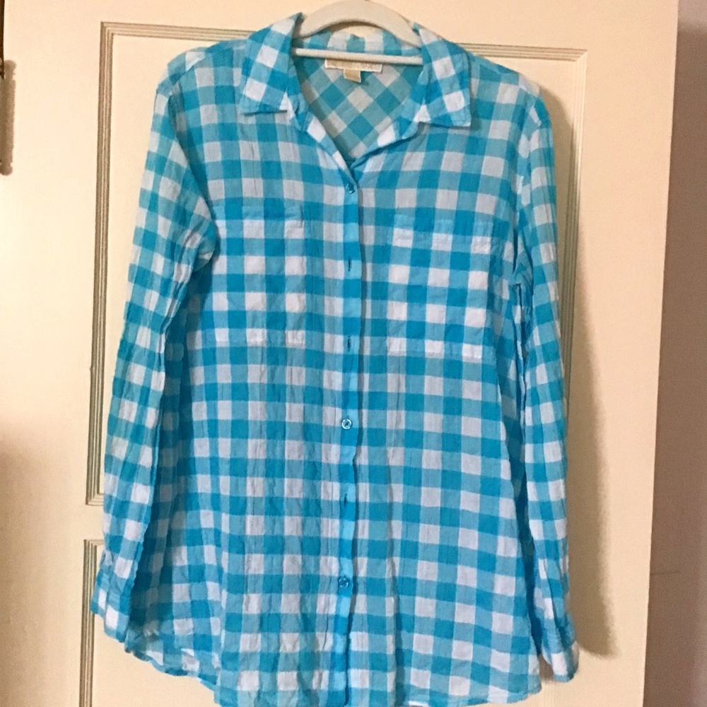 Michael Kors long sleeve button down blouse